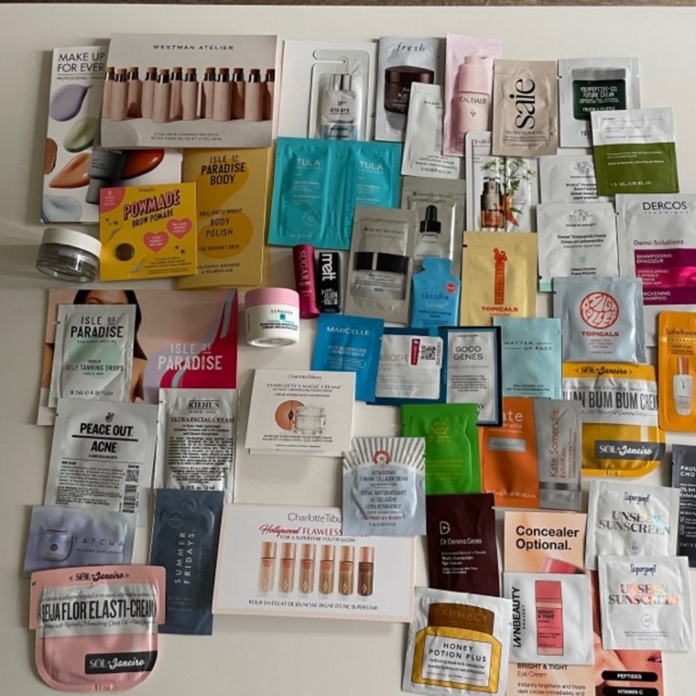 45+ Bundle of Sephora Ulta Luxury Skincare and Beauty Samples and Minis